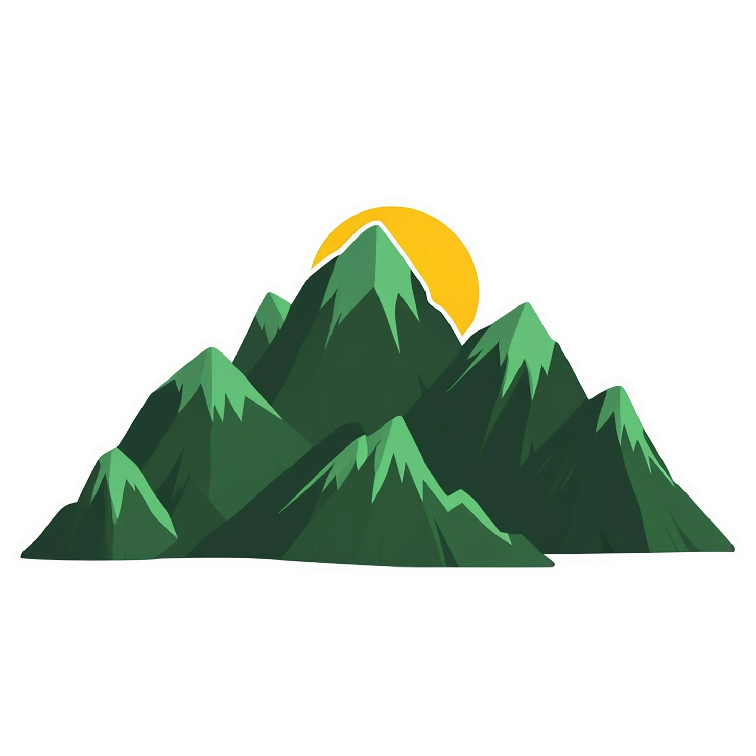 Mountain cute sticker isolated on transparent background #20209