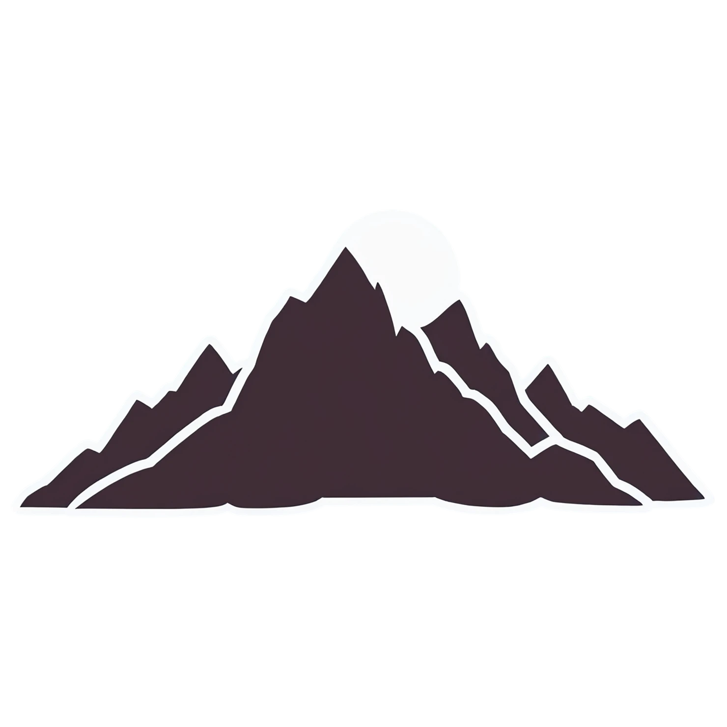 Mountain cute sticker isolated on transparent background #20210