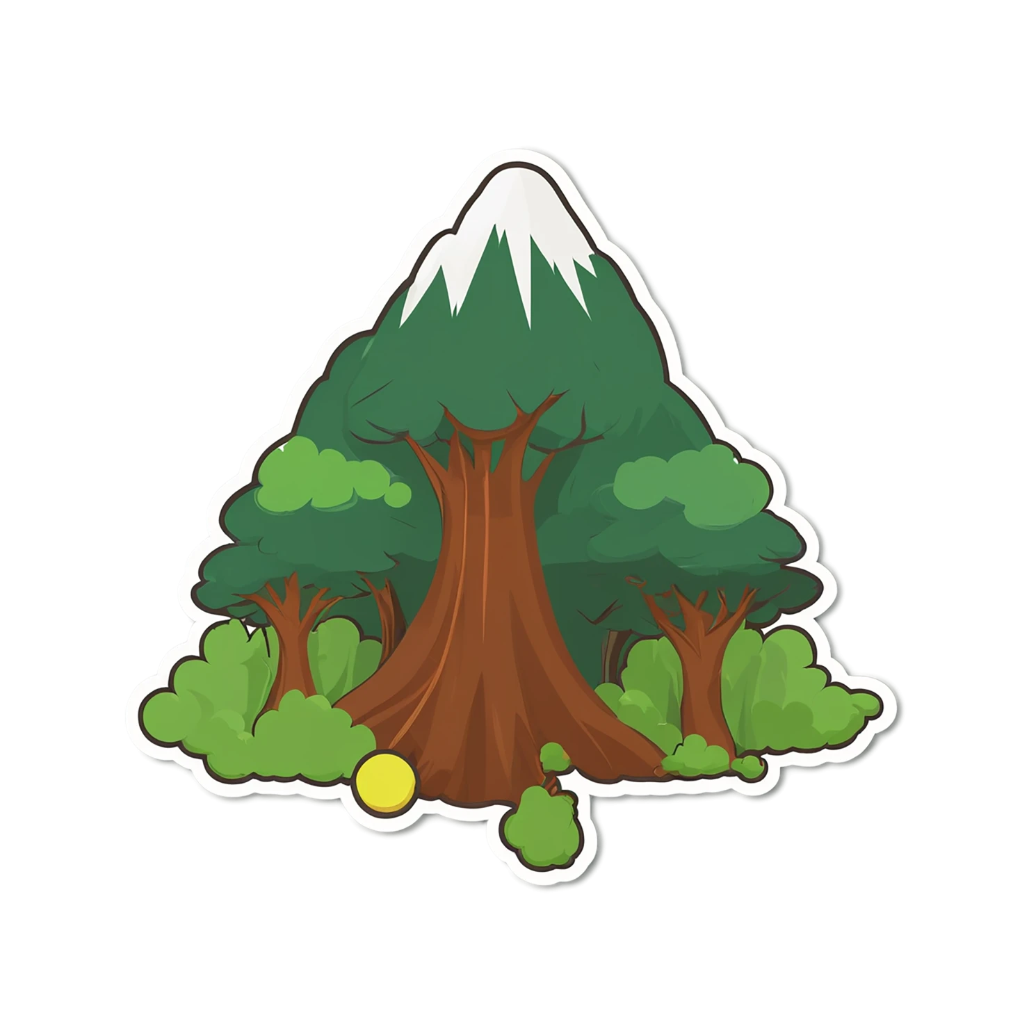 Mountain cute sticker isolated on transparent background #20211