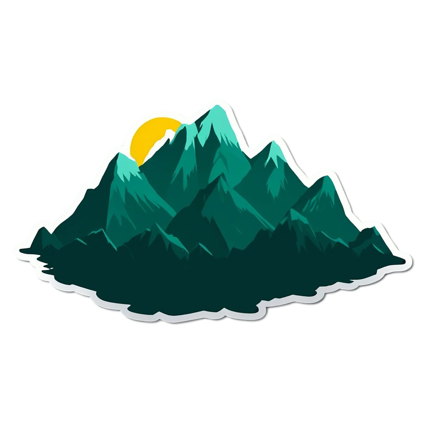 Mountain cute sticker isolated on transparent background #20212