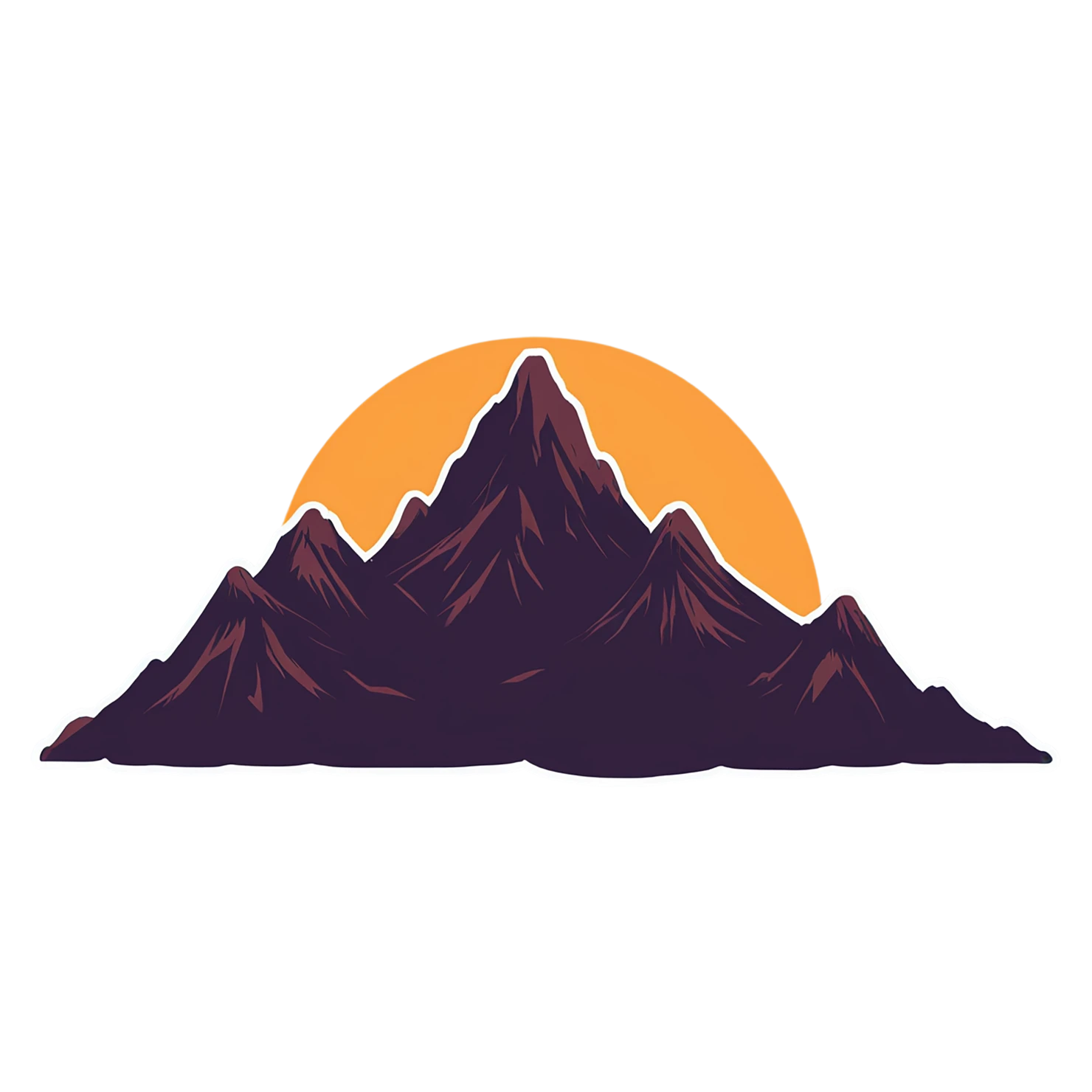 Mountain cute sticker isolated on transparent background #20215