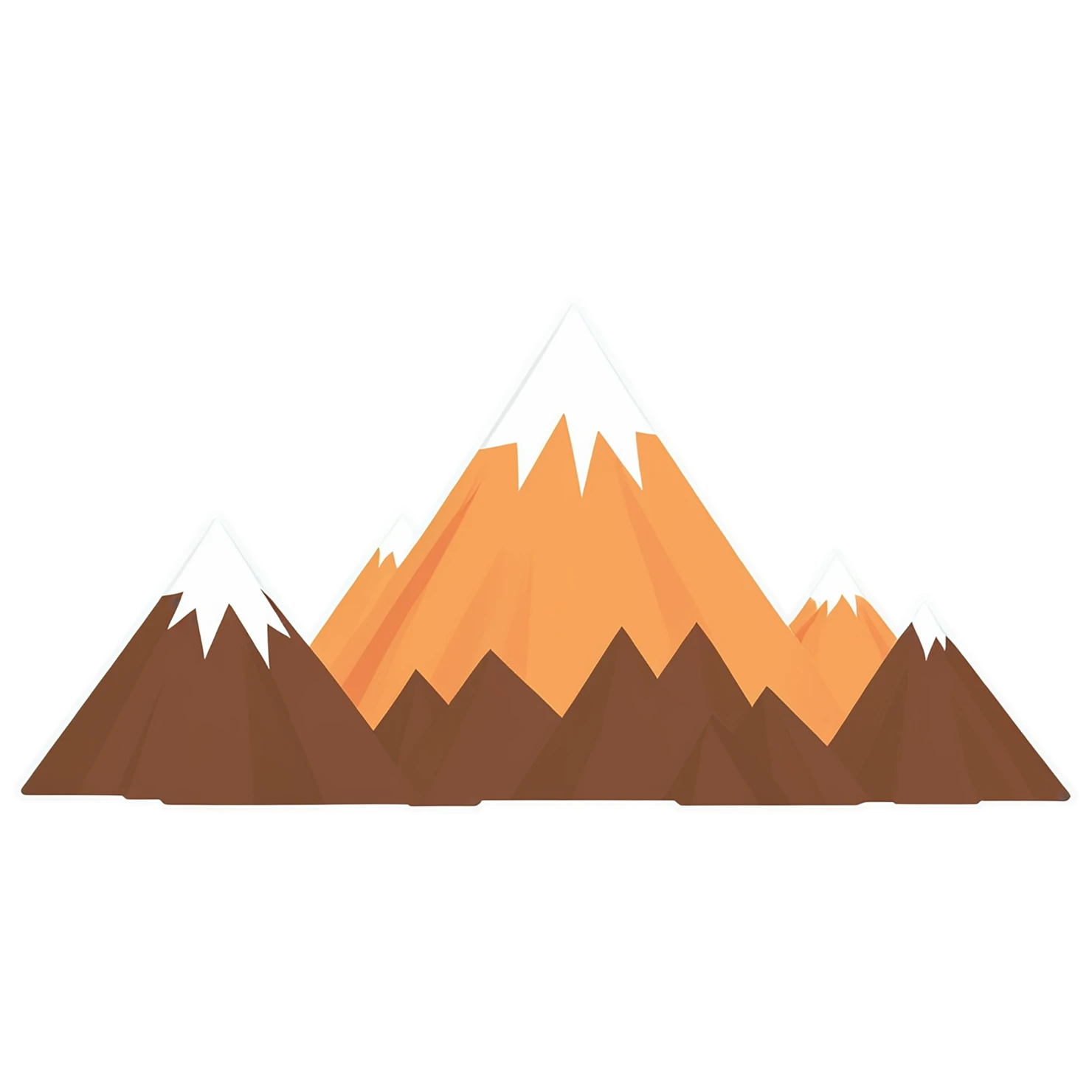 Mountain cute sticker isolated on transparent background #20216