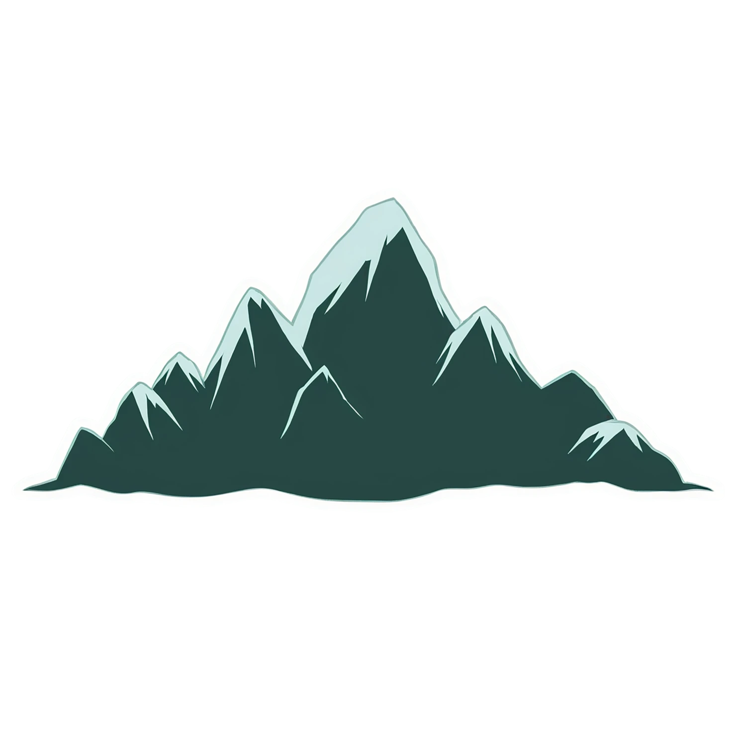 Mountain cute sticker isolated on transparent background #20217