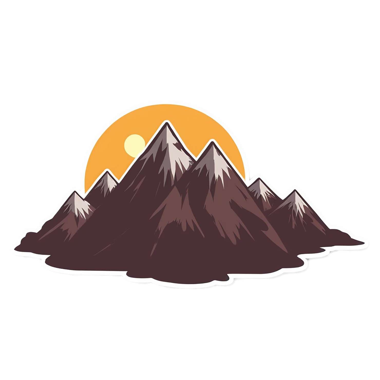 Mountain cute sticker isolated on transparent background #20223