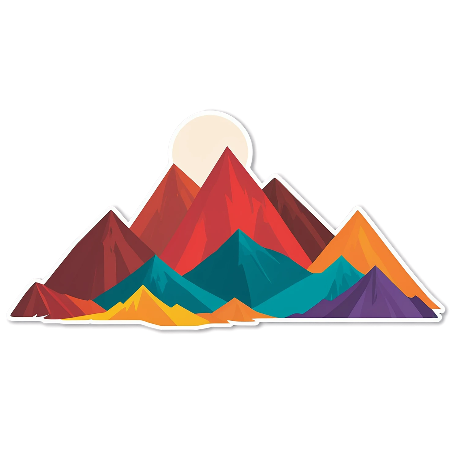 Mountain cute sticker isolated on transparent background #20225