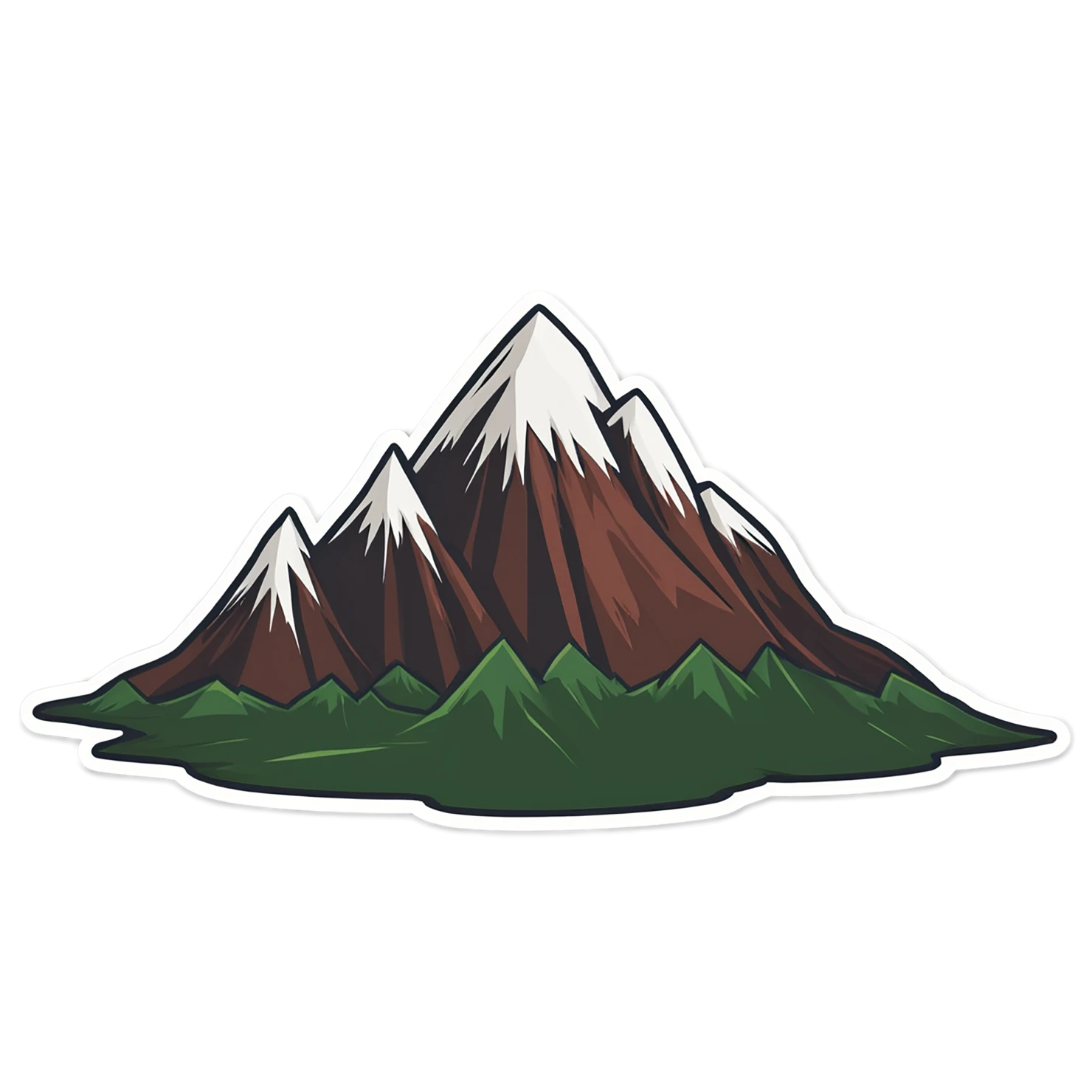 Mountain cute sticker isolated on transparent background #20229