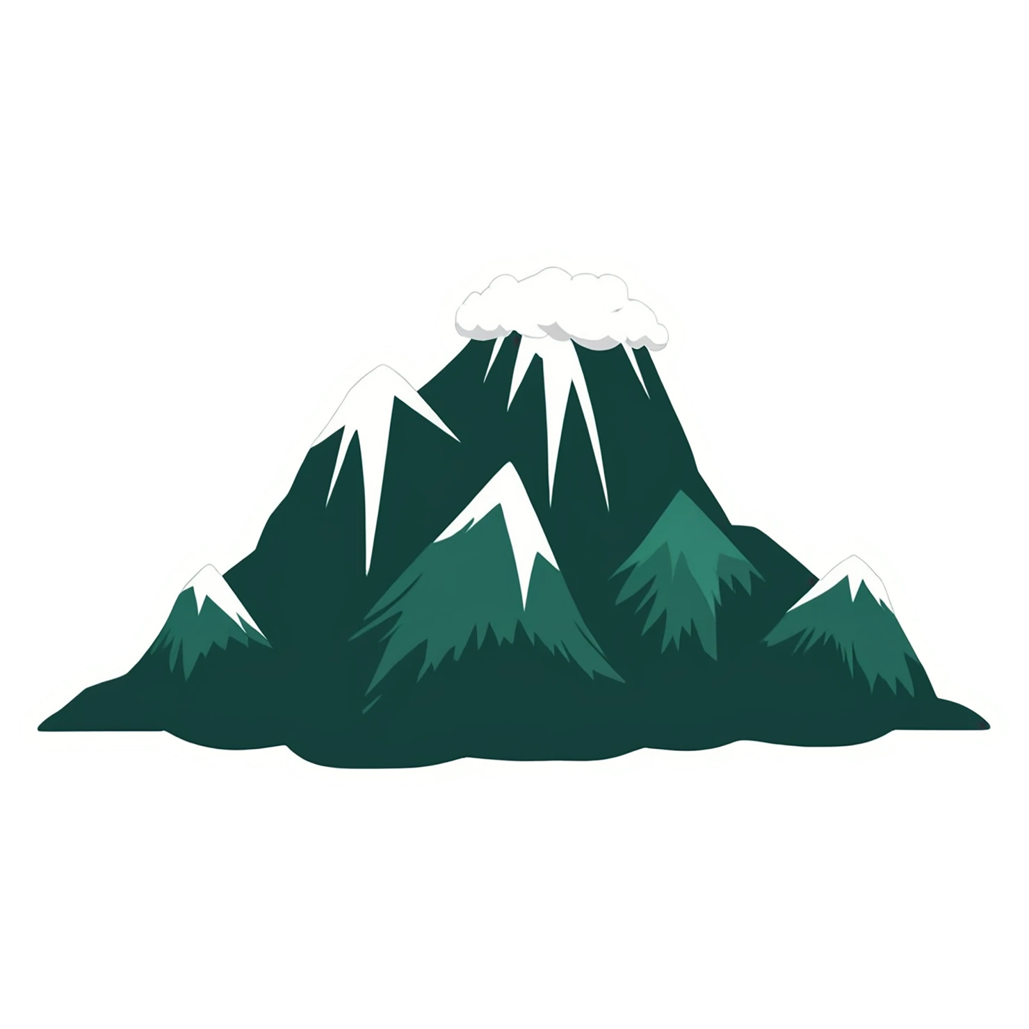 Mountain cute sticker isolated on transparent background #20232