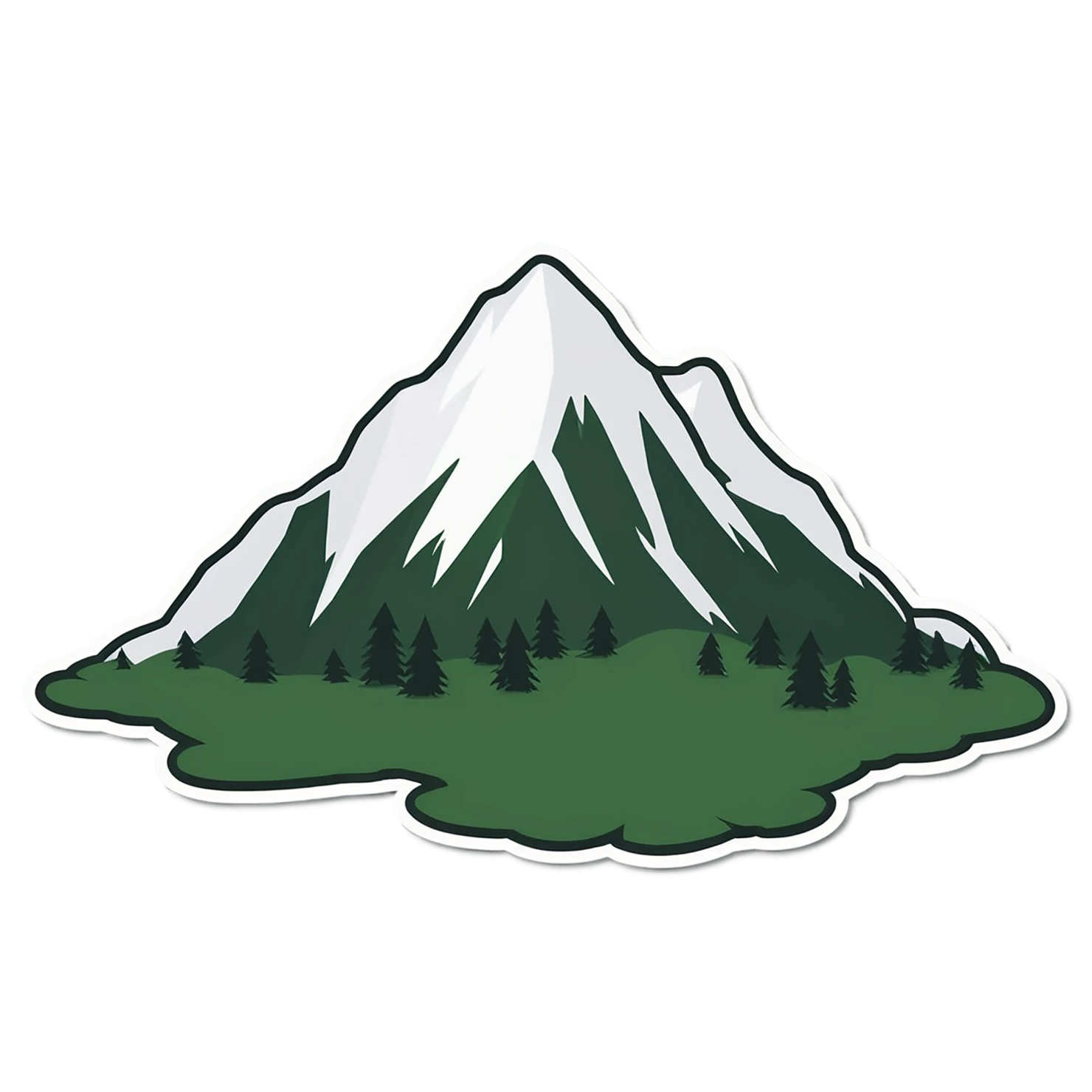 Mountain cute sticker isolated on transparent background #20236