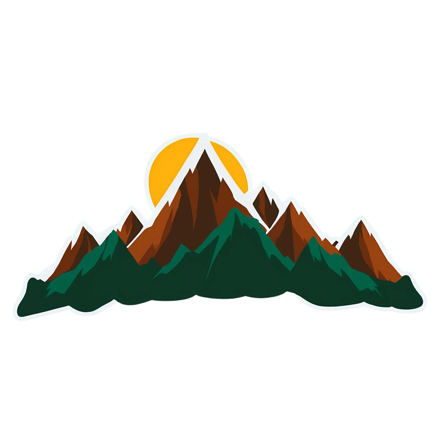 Mountain cute sticker isolated on transparent background #20238