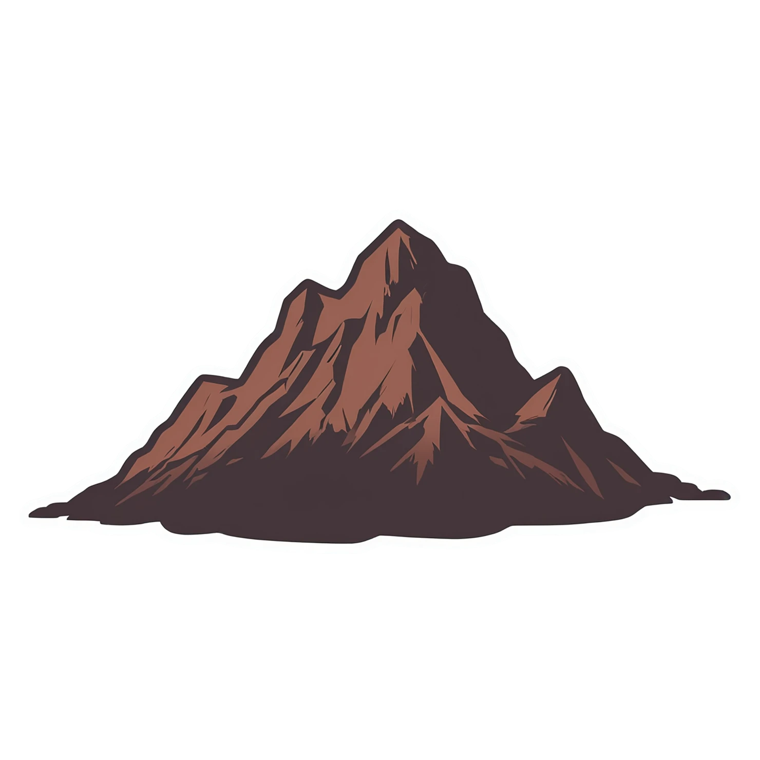 Mountain cute sticker isolated on transparent background #20242