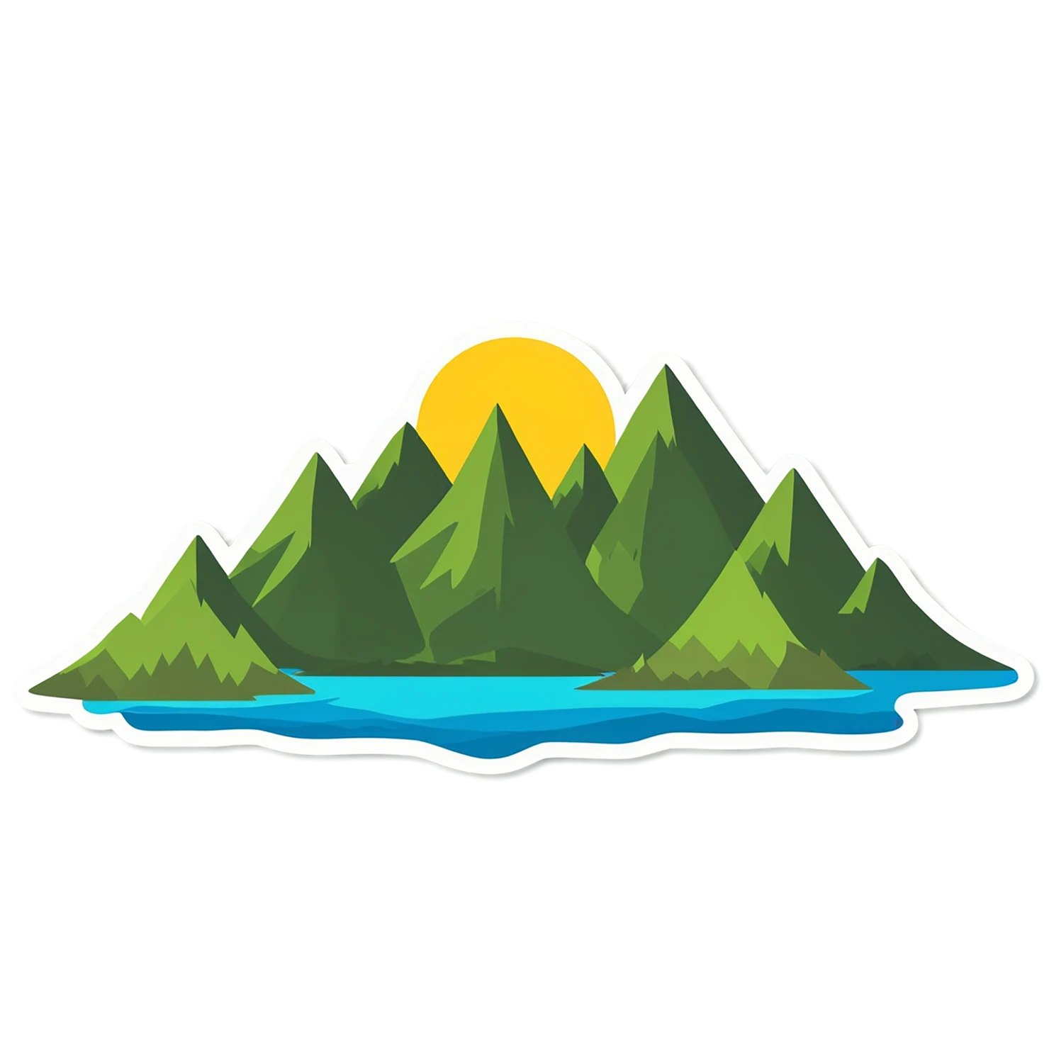 Mountain cute sticker isolated on transparent background #20243