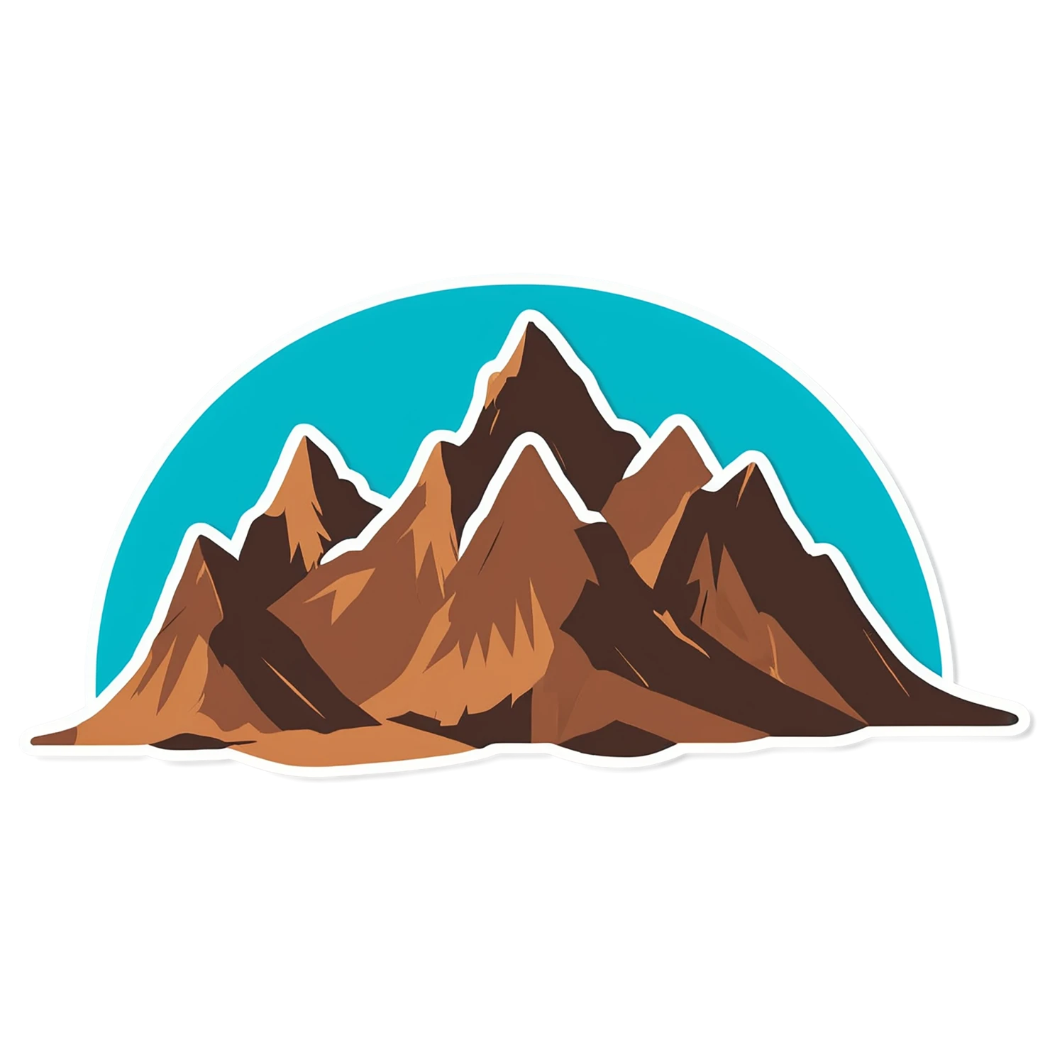 Mountain cute sticker isolated on transparent background #20250