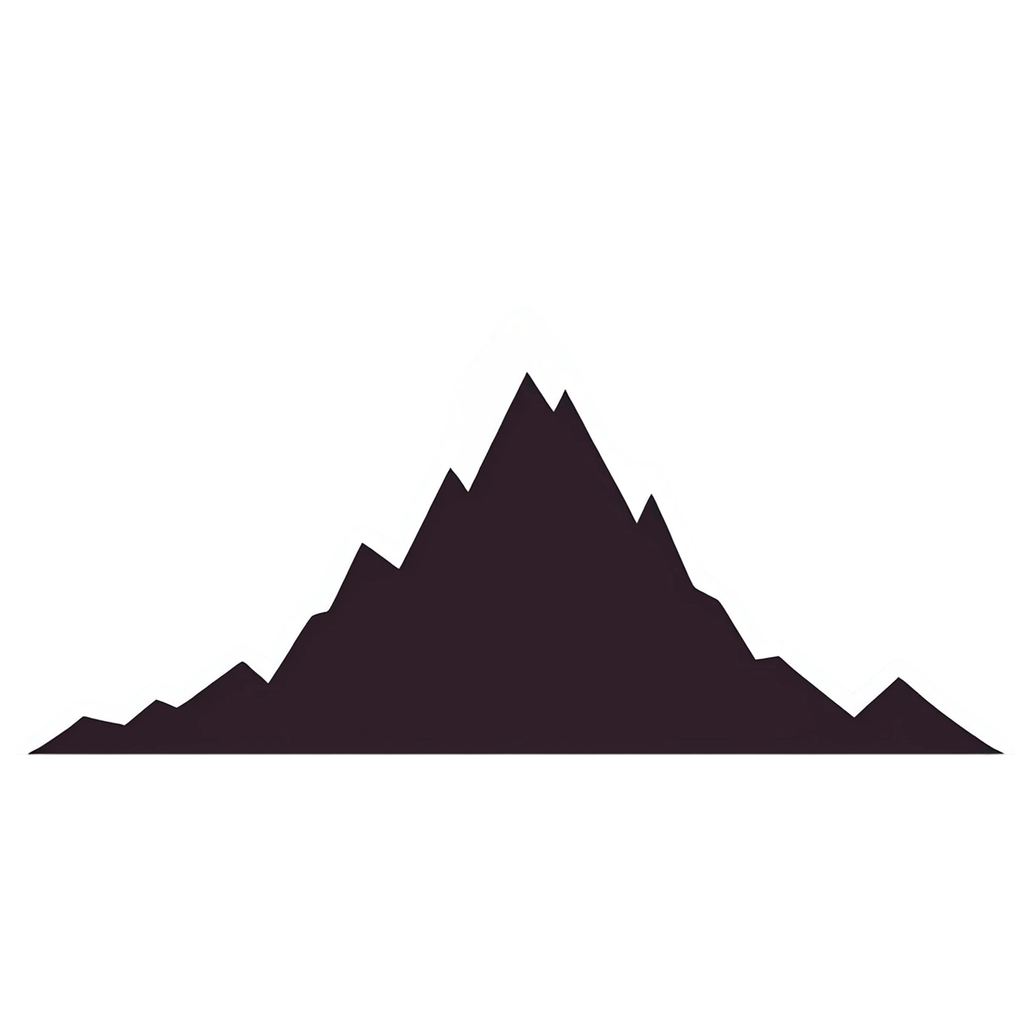 Mountain cute sticker isolated on transparent background #20251