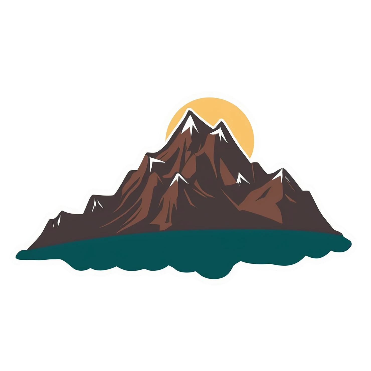 Mountain cute sticker isolated on transparent background #20252