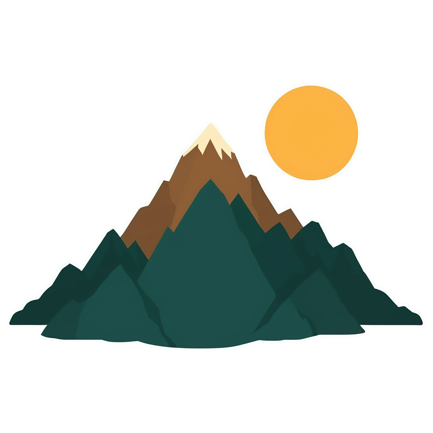 Mountain cute sticker isolated on transparent background #20254
