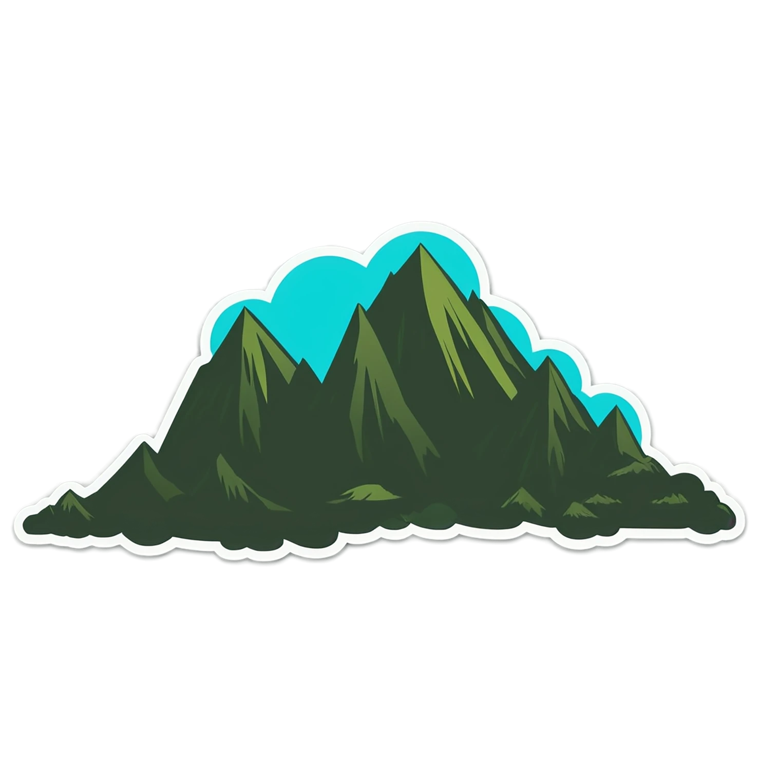 Mountain cute sticker isolated on transparent background #20255