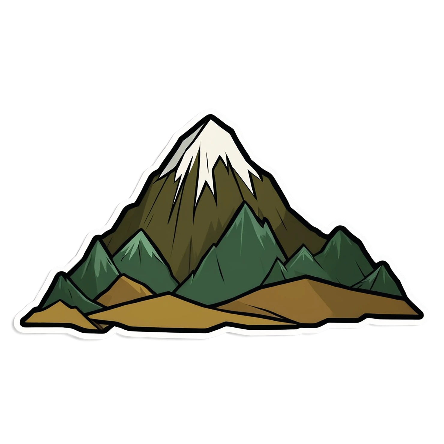 Mountain cute sticker isolated on transparent background #20256