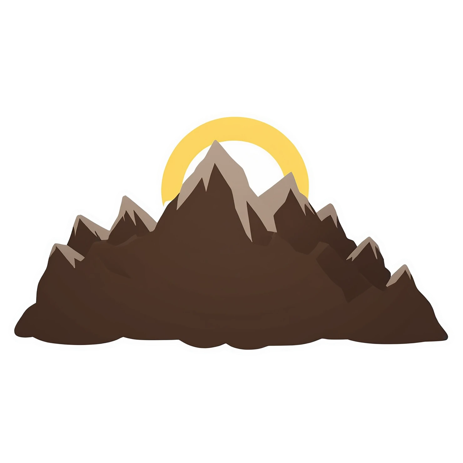 Mountain cute sticker isolated on transparent background #20258