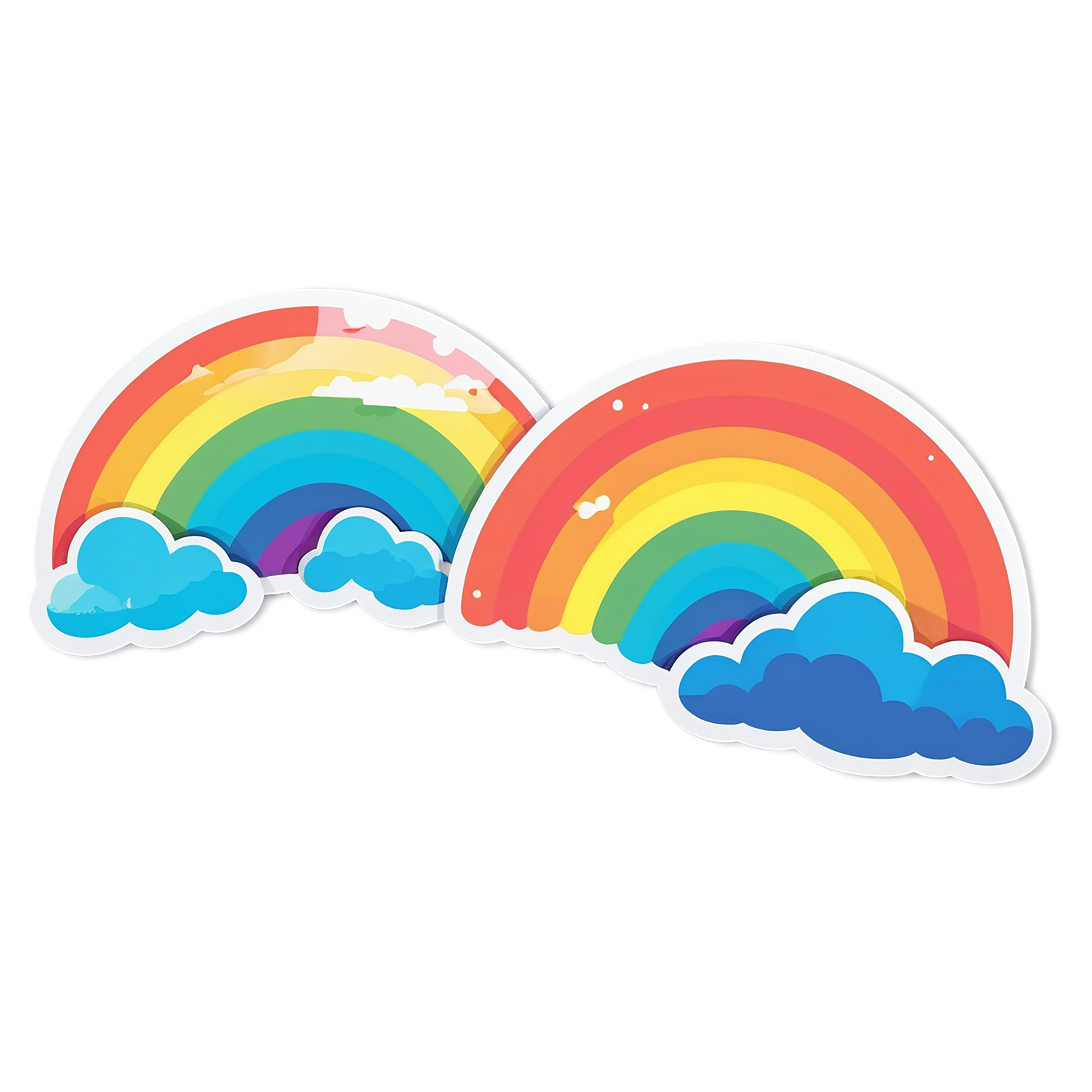 Rainbow cute sticker isolated on transparent background #21511