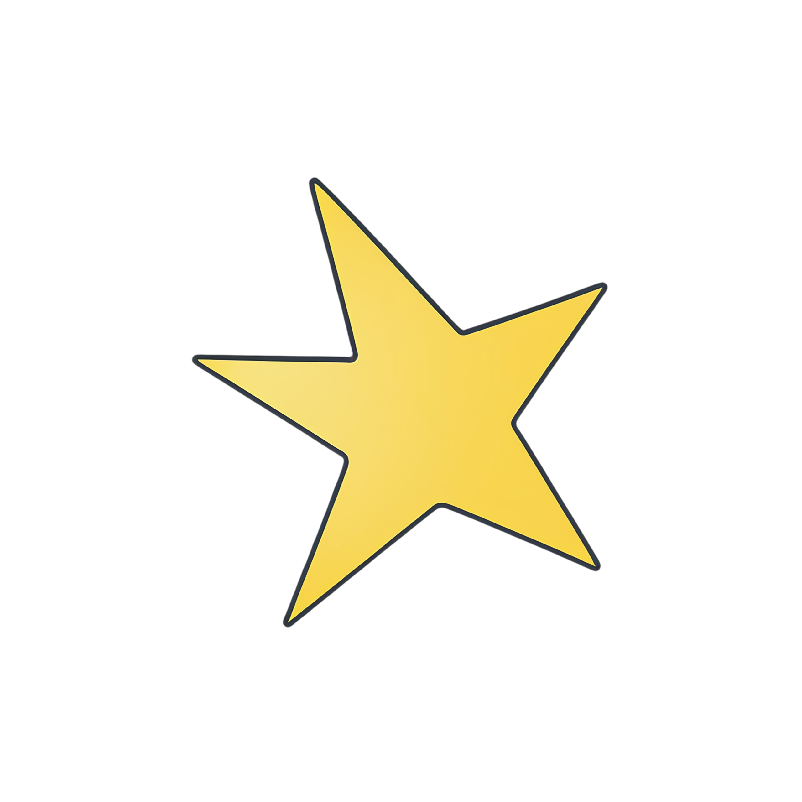 Star cute sticker isolated on transparent background #21880