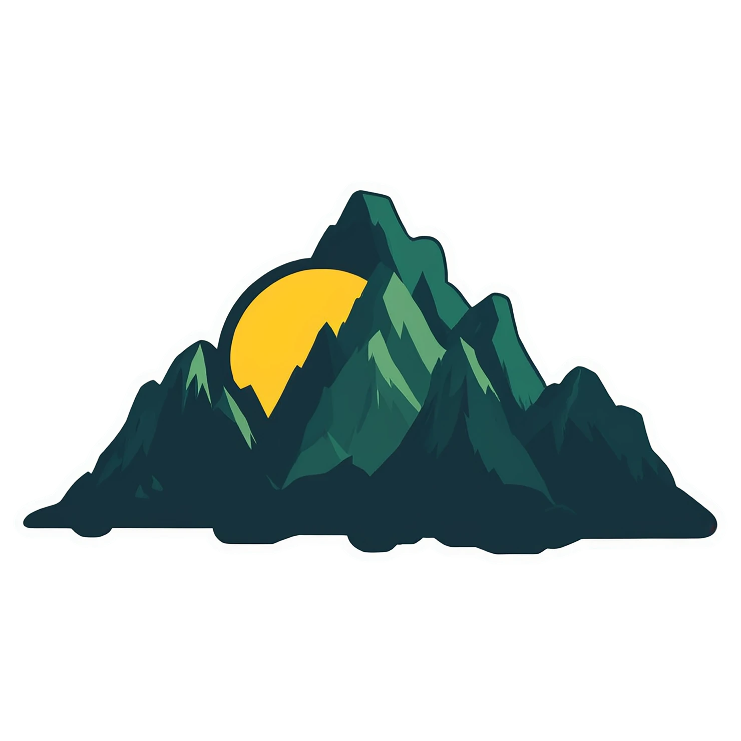 Mountain cute sticker isolated on transparent background #20260