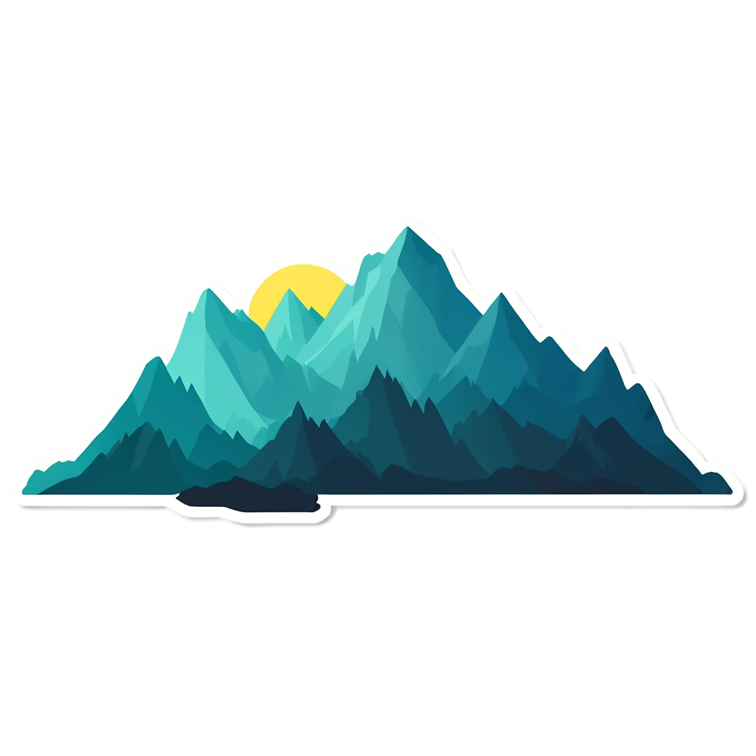 Mountain cute sticker isolated on transparent background #20264