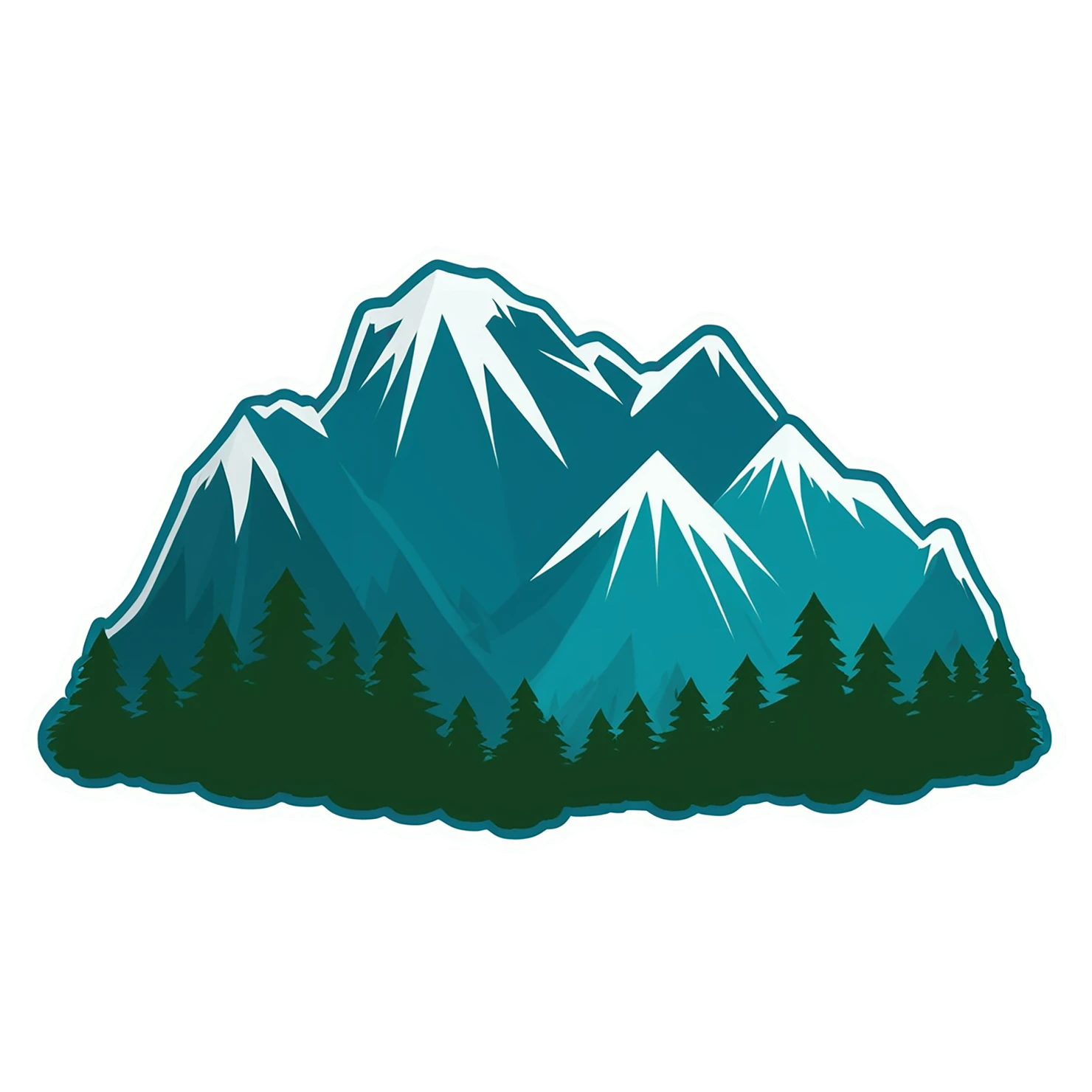 Mountain cute sticker isolated on transparent background #20269