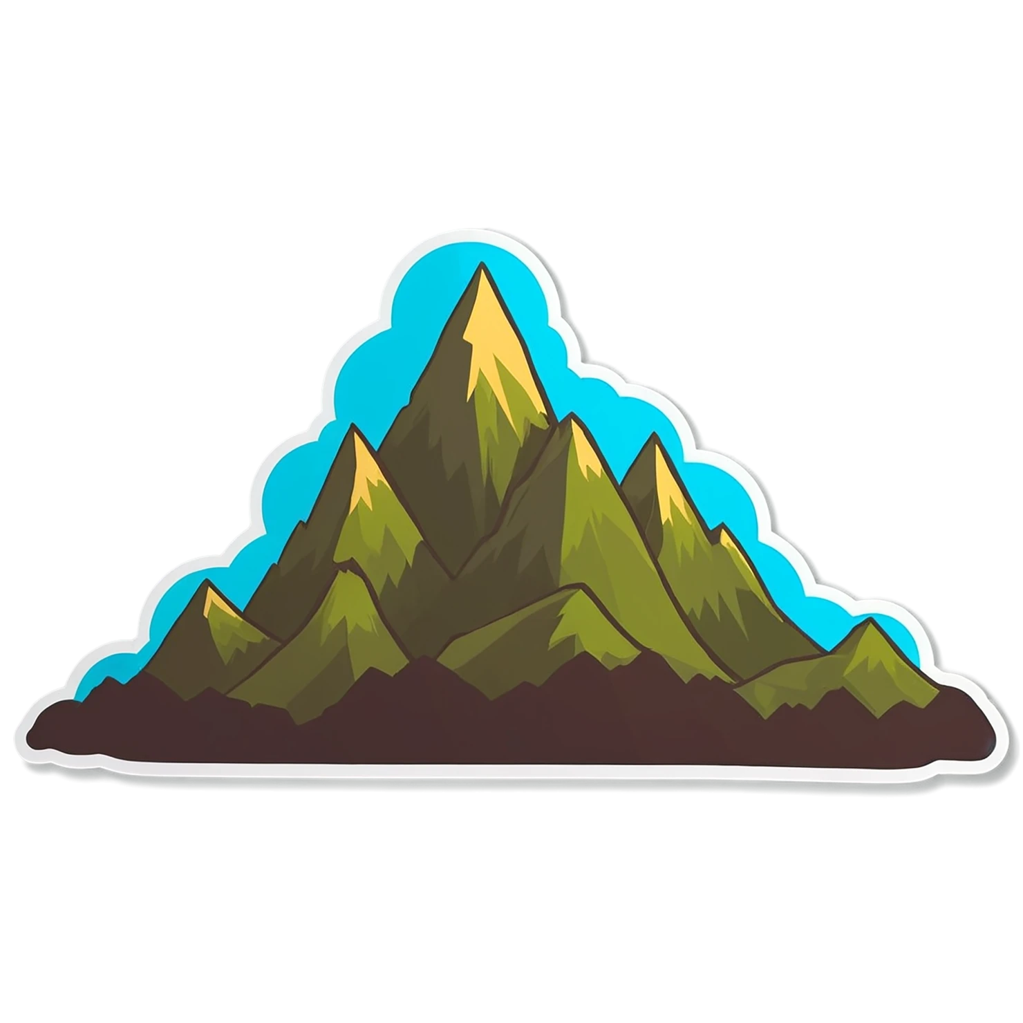 Mountain cute sticker isolated on transparent background #20272