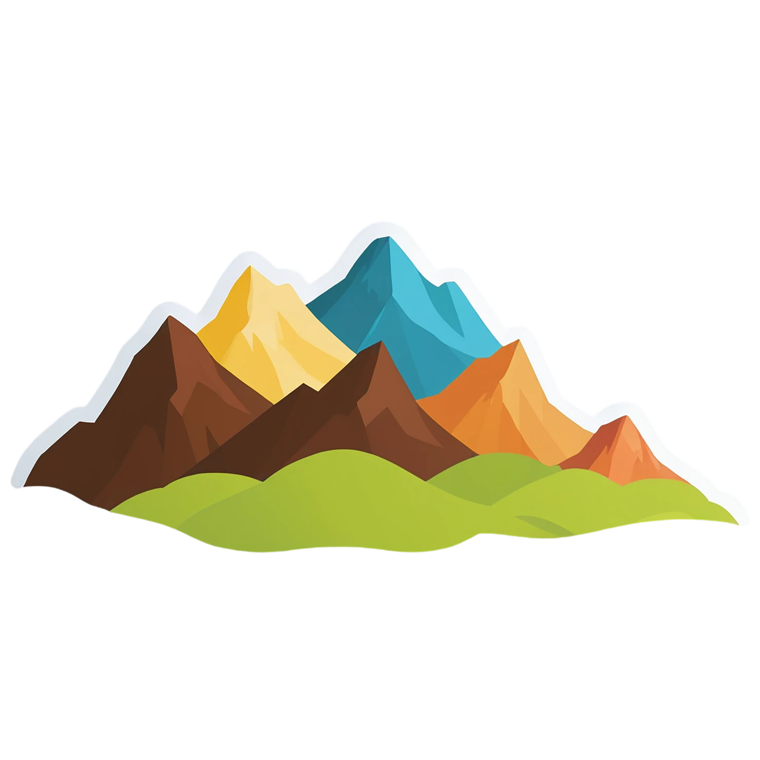 Mountain cute sticker isolated on transparent background #20276