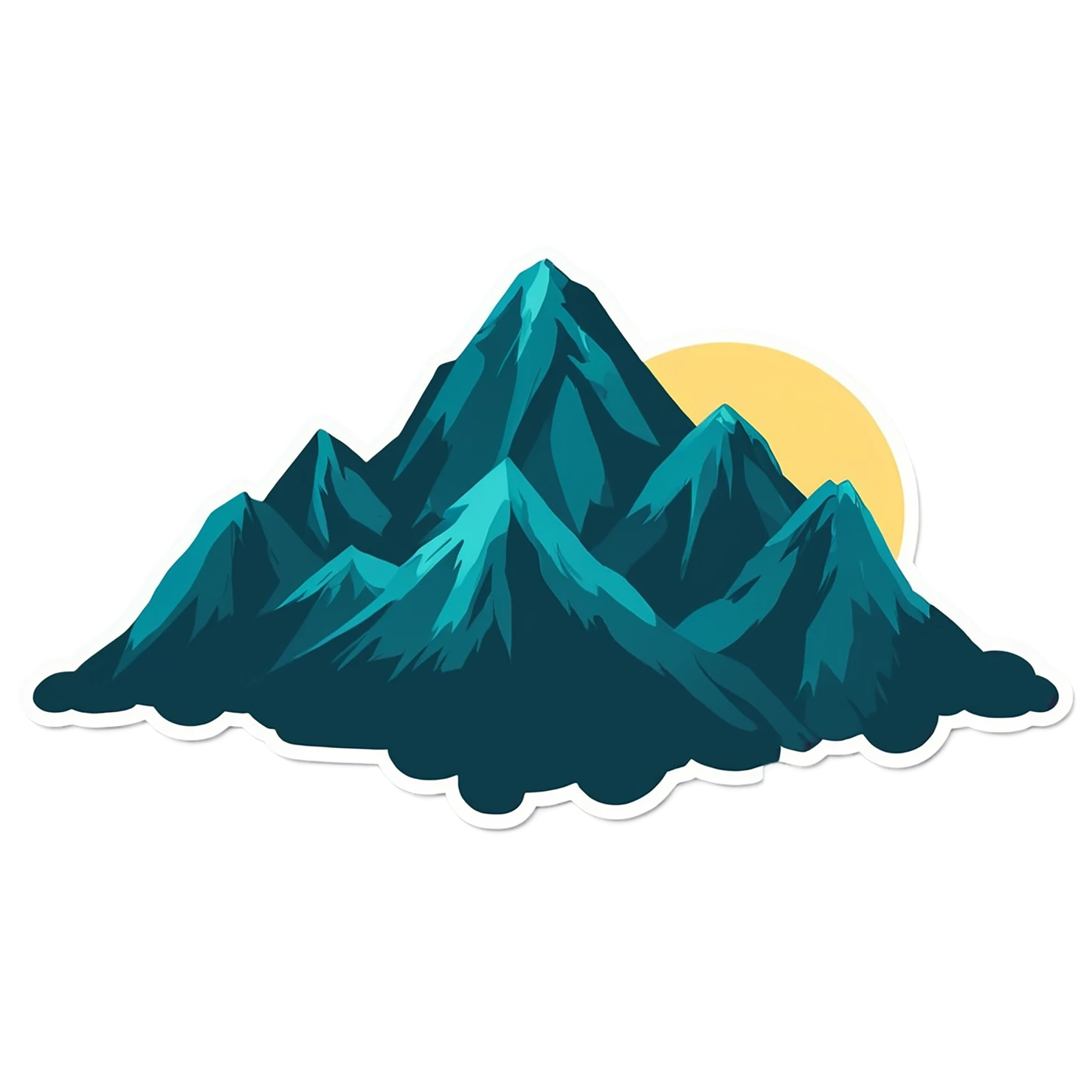 Mountain cute sticker isolated on transparent background #20279