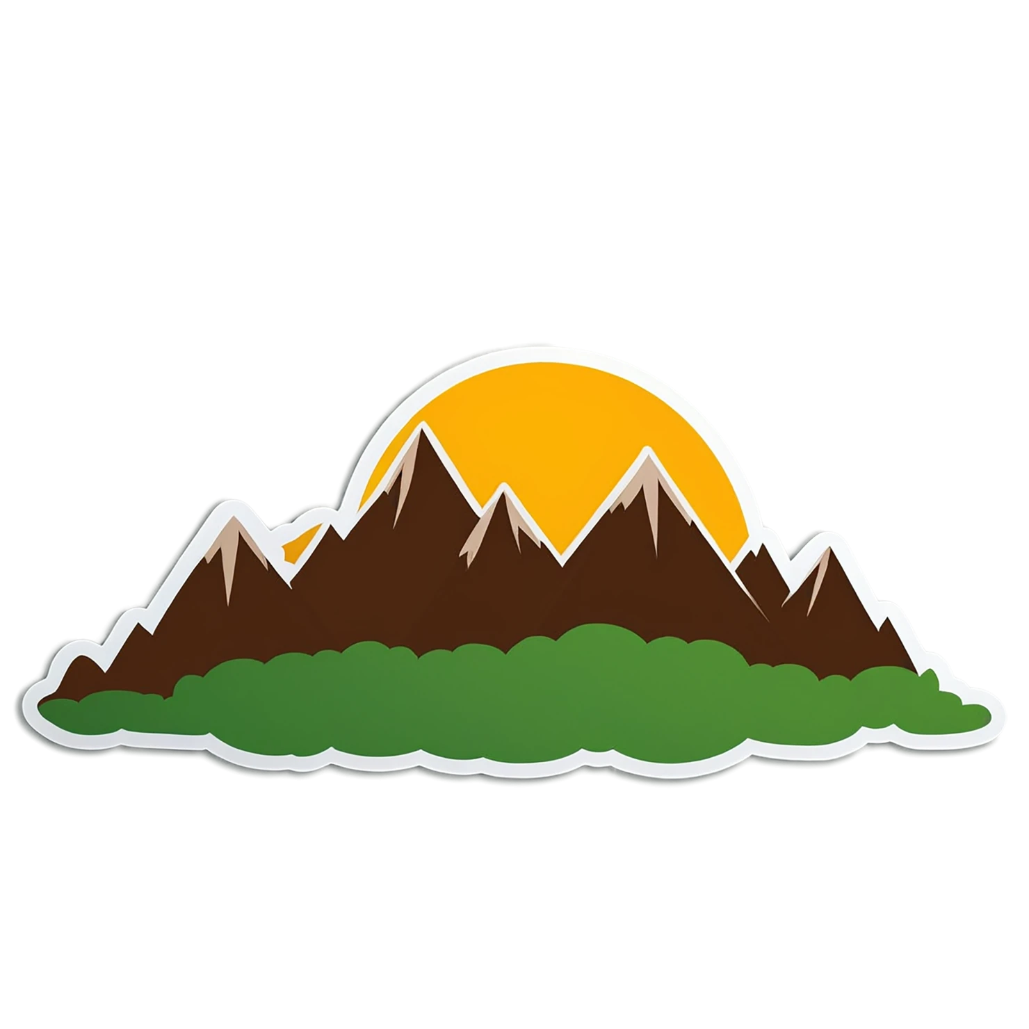 Mountain cute sticker isolated on transparent background #20281