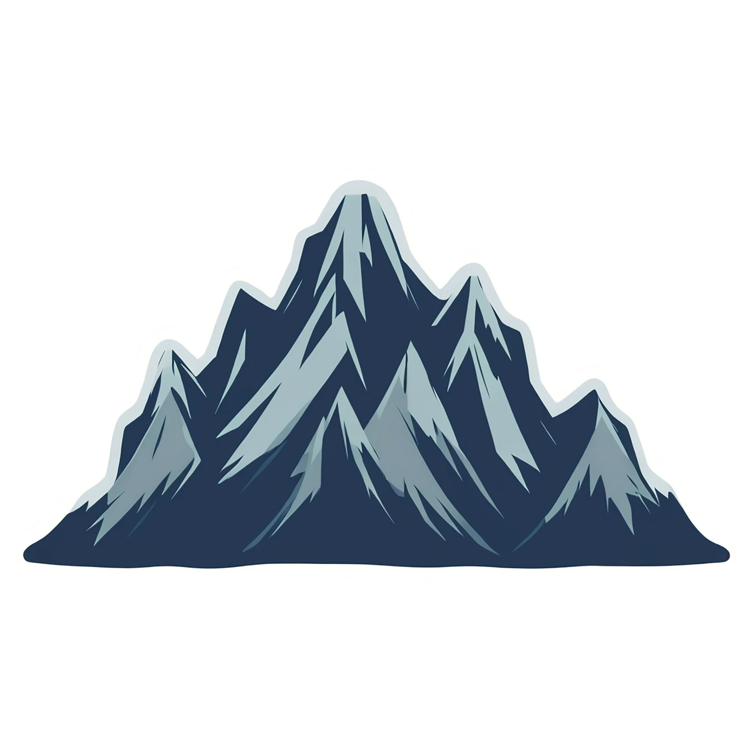Mountain cute sticker isolated on transparent background #20282