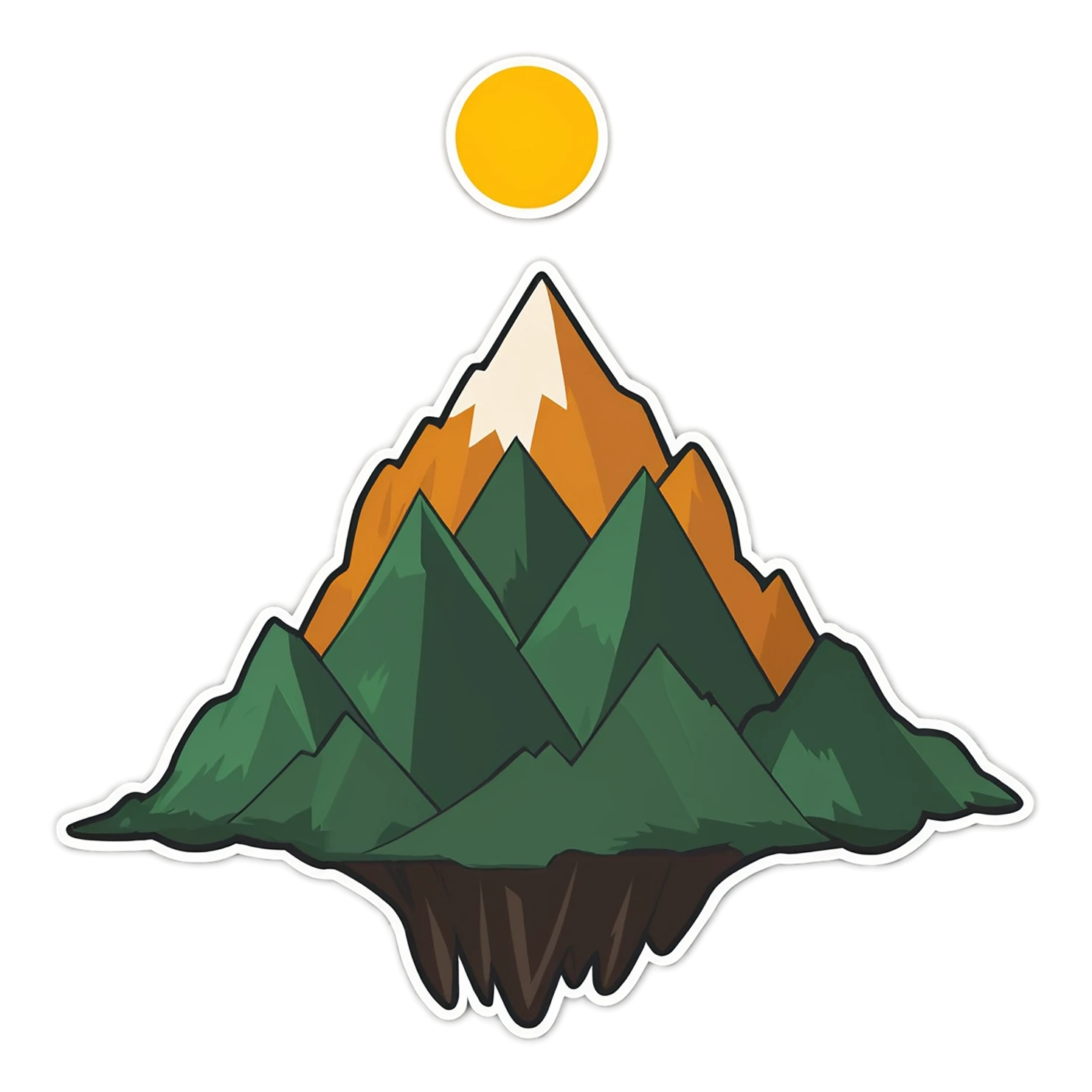Mountain cute sticker isolated on transparent background #20285