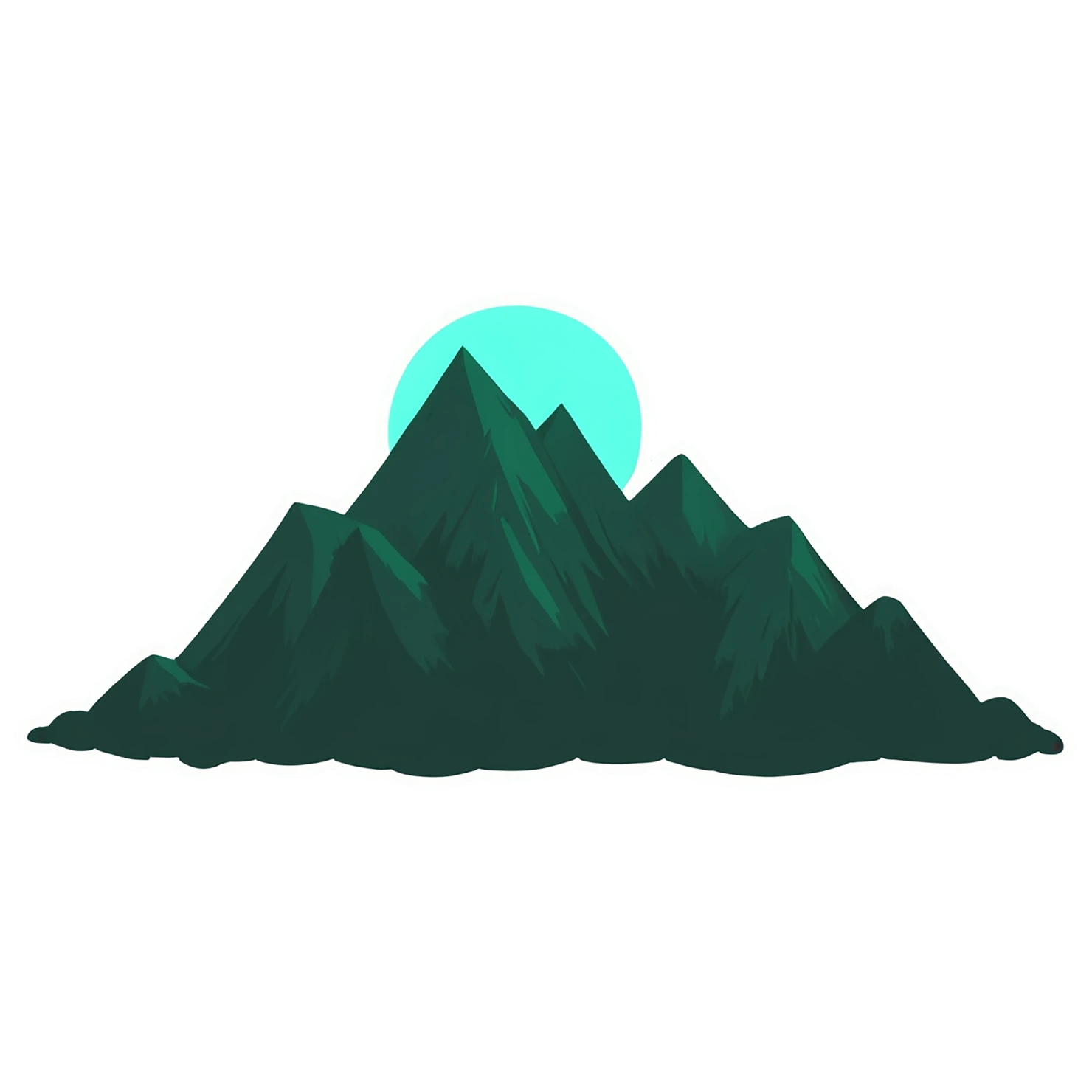 Mountain cute sticker isolated on transparent background #20287