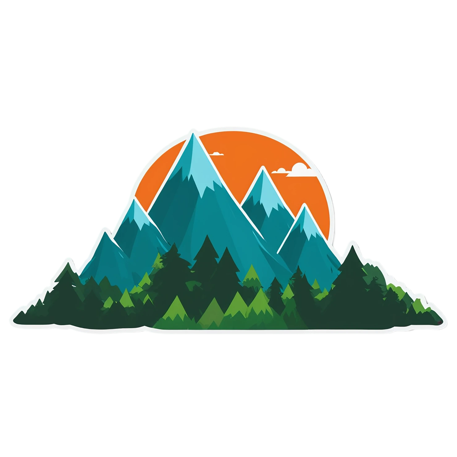 Mountain cute sticker isolated on transparent background #20290