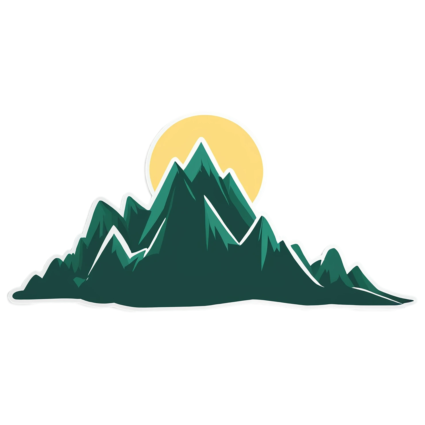 Mountain cute sticker isolated on transparent background #20291