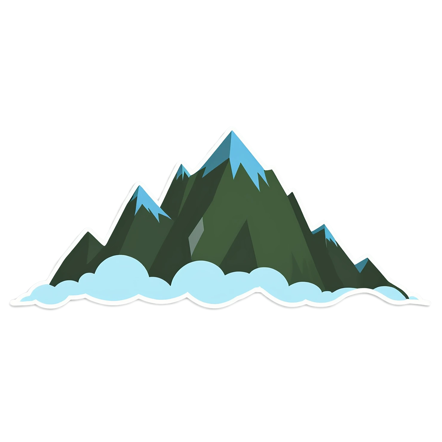 Mountain cute sticker isolated on transparent background #20293