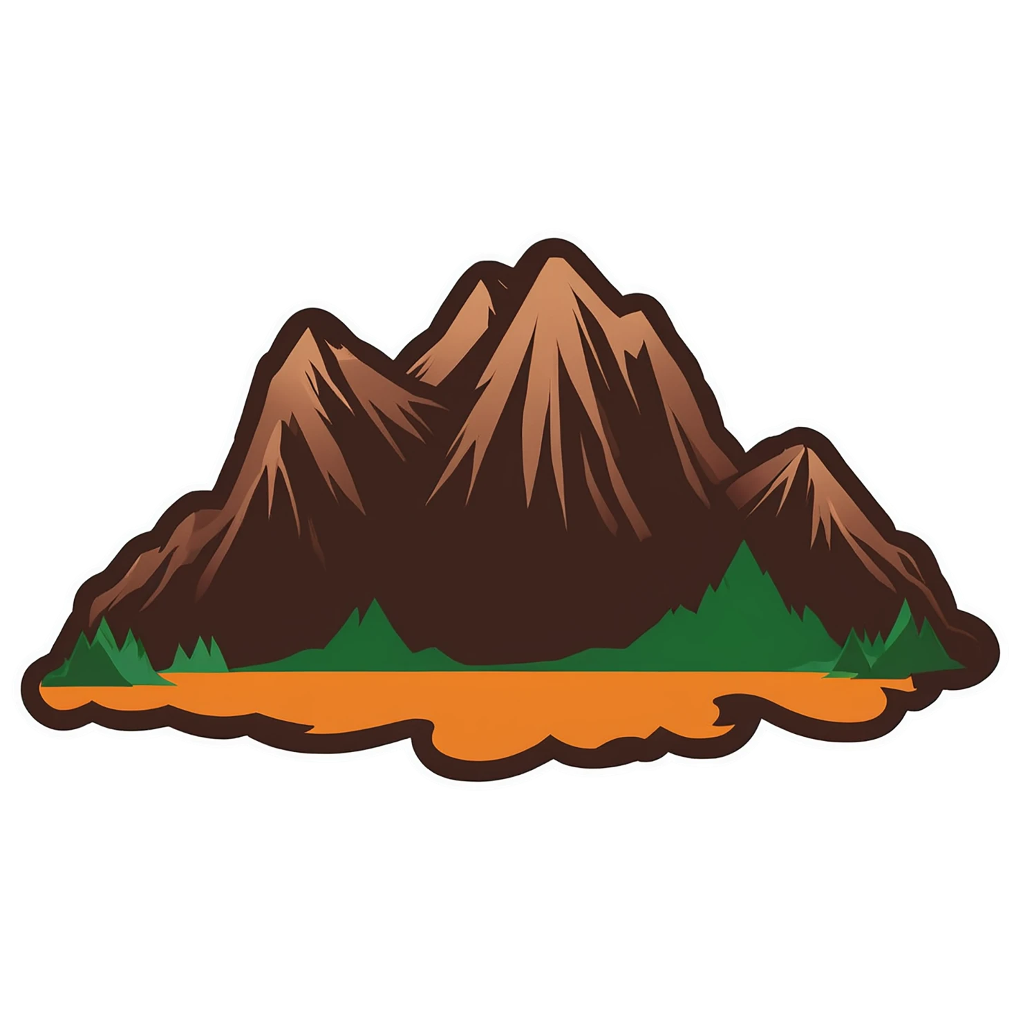 Mountain cute sticker isolated on transparent background #20295