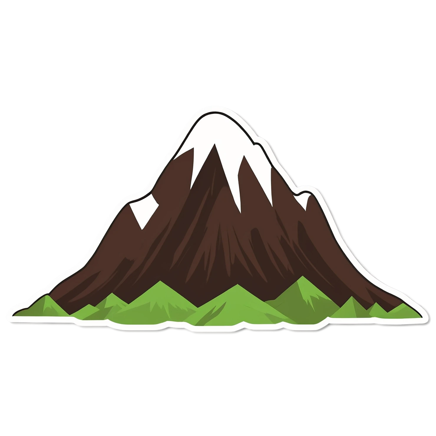 Mountain cute sticker isolated on transparent background #20296