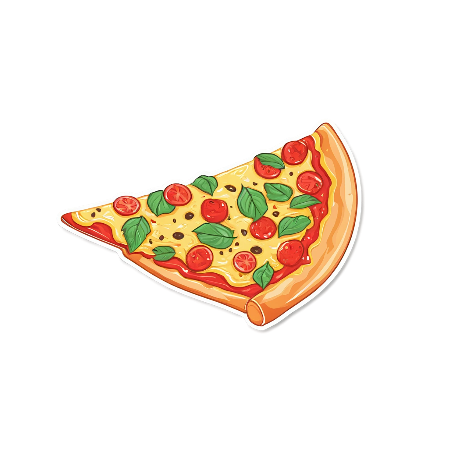 Pizza cute sticker isolated on transparent background #20322