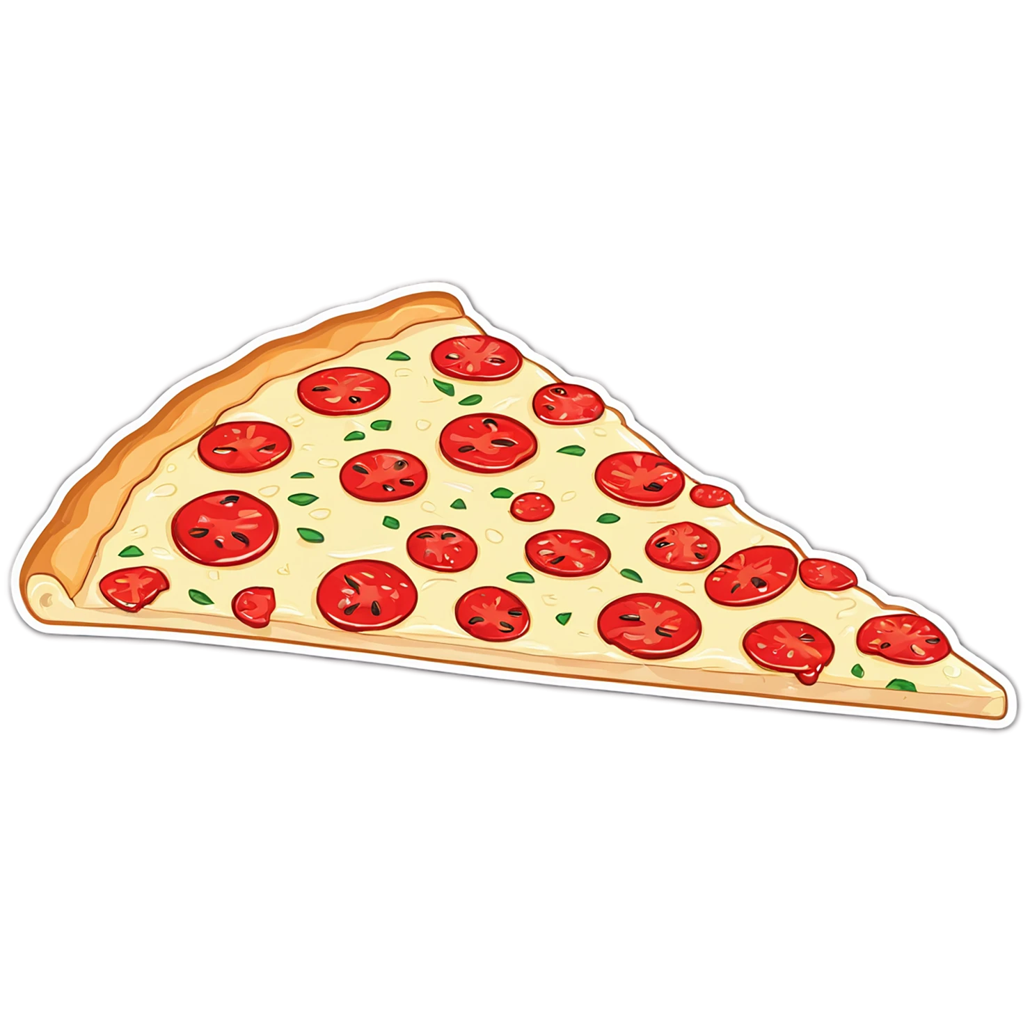 Pizza cute sticker isolated on transparent background #20331