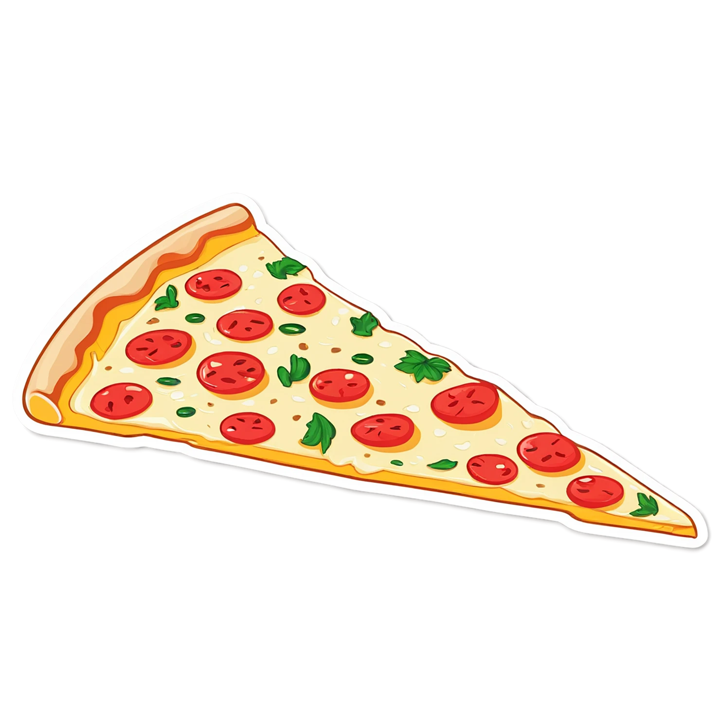 Pizza cute sticker isolated on transparent background #20353