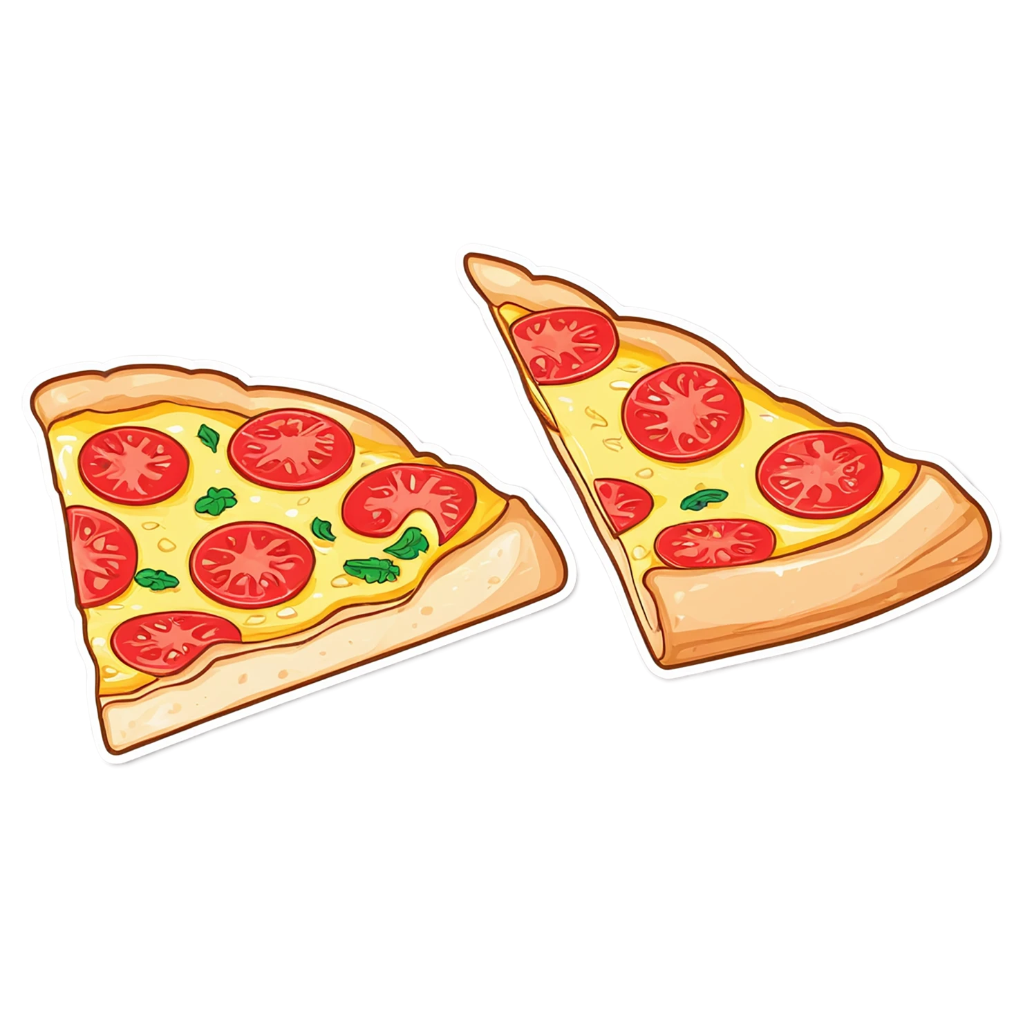 Pizza cute sticker isolated on transparent background #20363