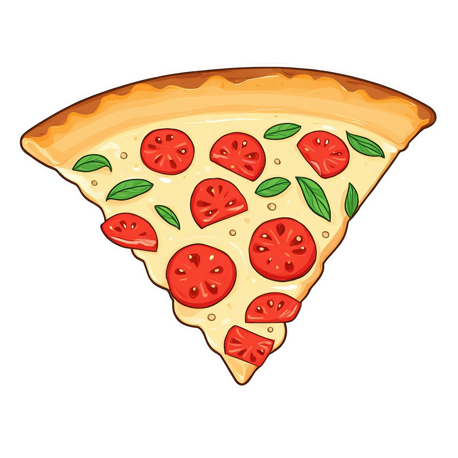 Pizza cute sticker isolated on transparent background #20377