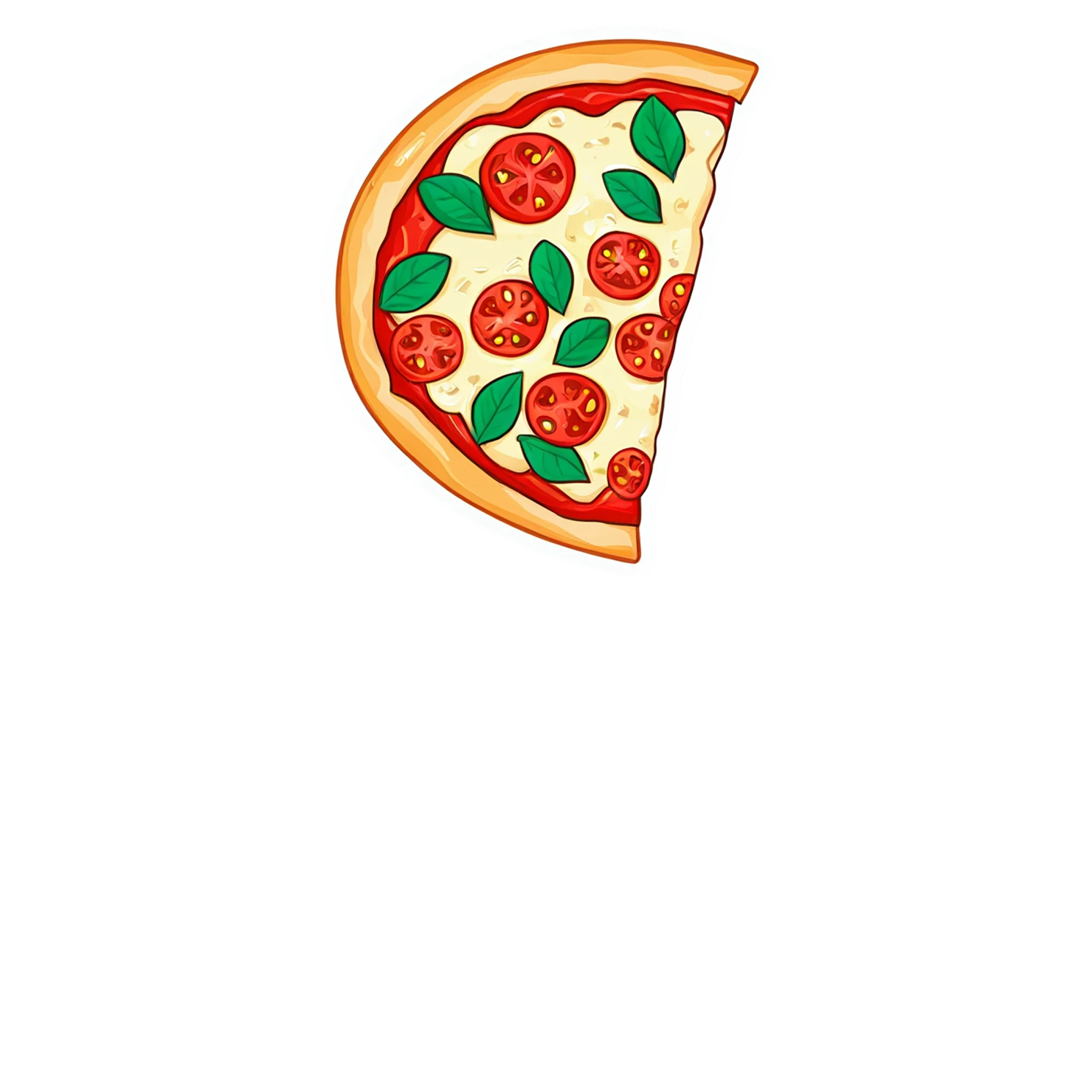 Pizza cute sticker isolated on transparent background #20391