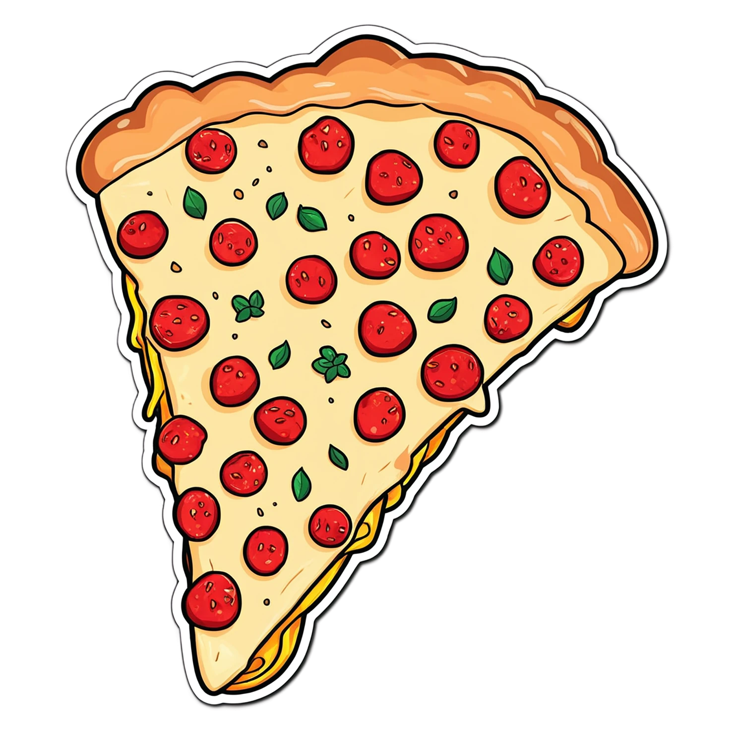 Pizza cute sticker isolated on transparent background #20392