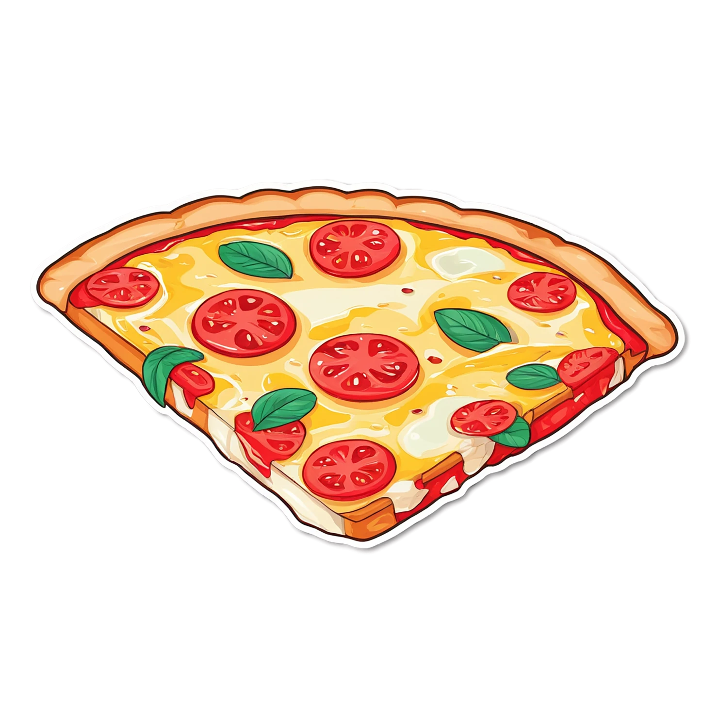 Pizza cute sticker isolated on transparent background #20402