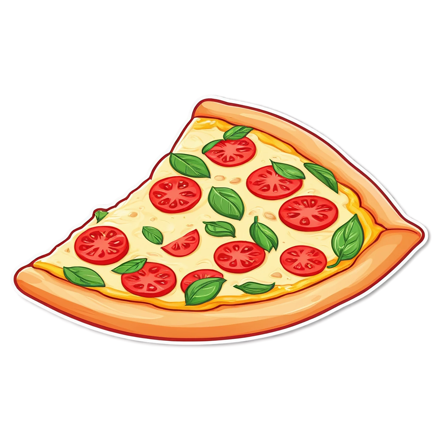 Pizza cute sticker isolated on transparent background #20412