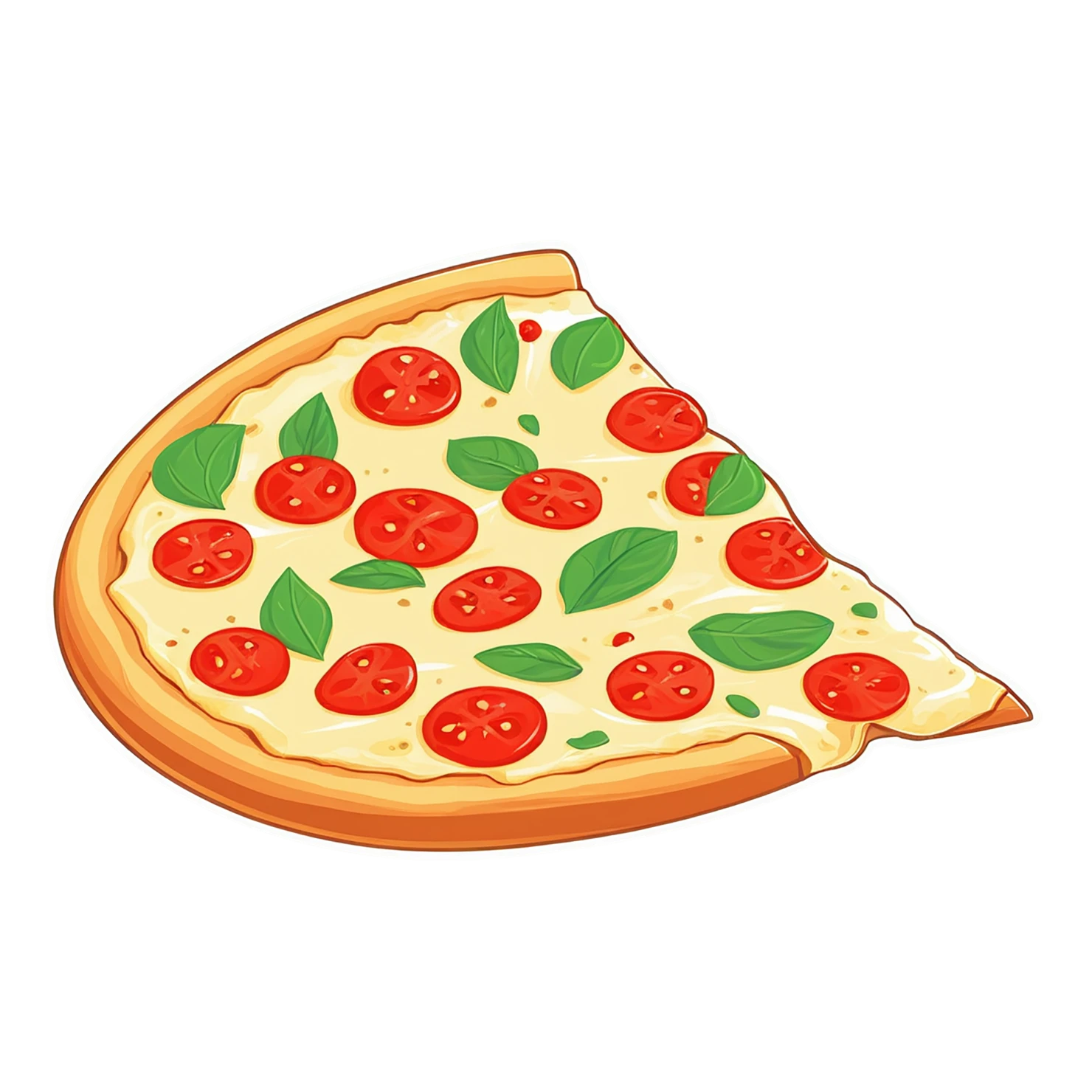 Pizza cute sticker isolated on transparent background #20425