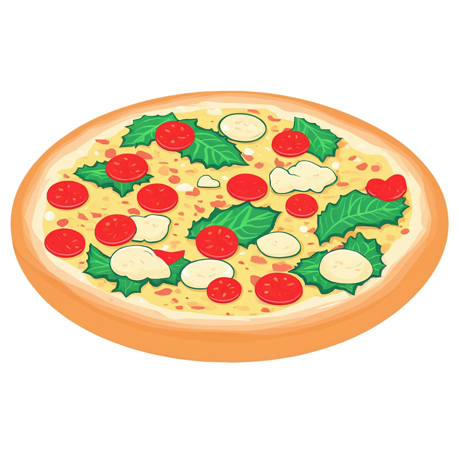 Pizza cute sticker isolated on transparent background #20431